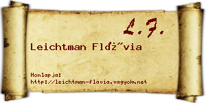 Leichtman Flávia névjegykártya